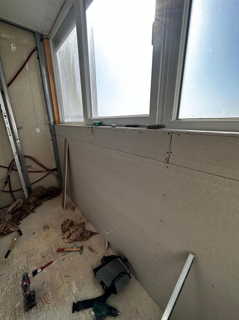 drywall window wall